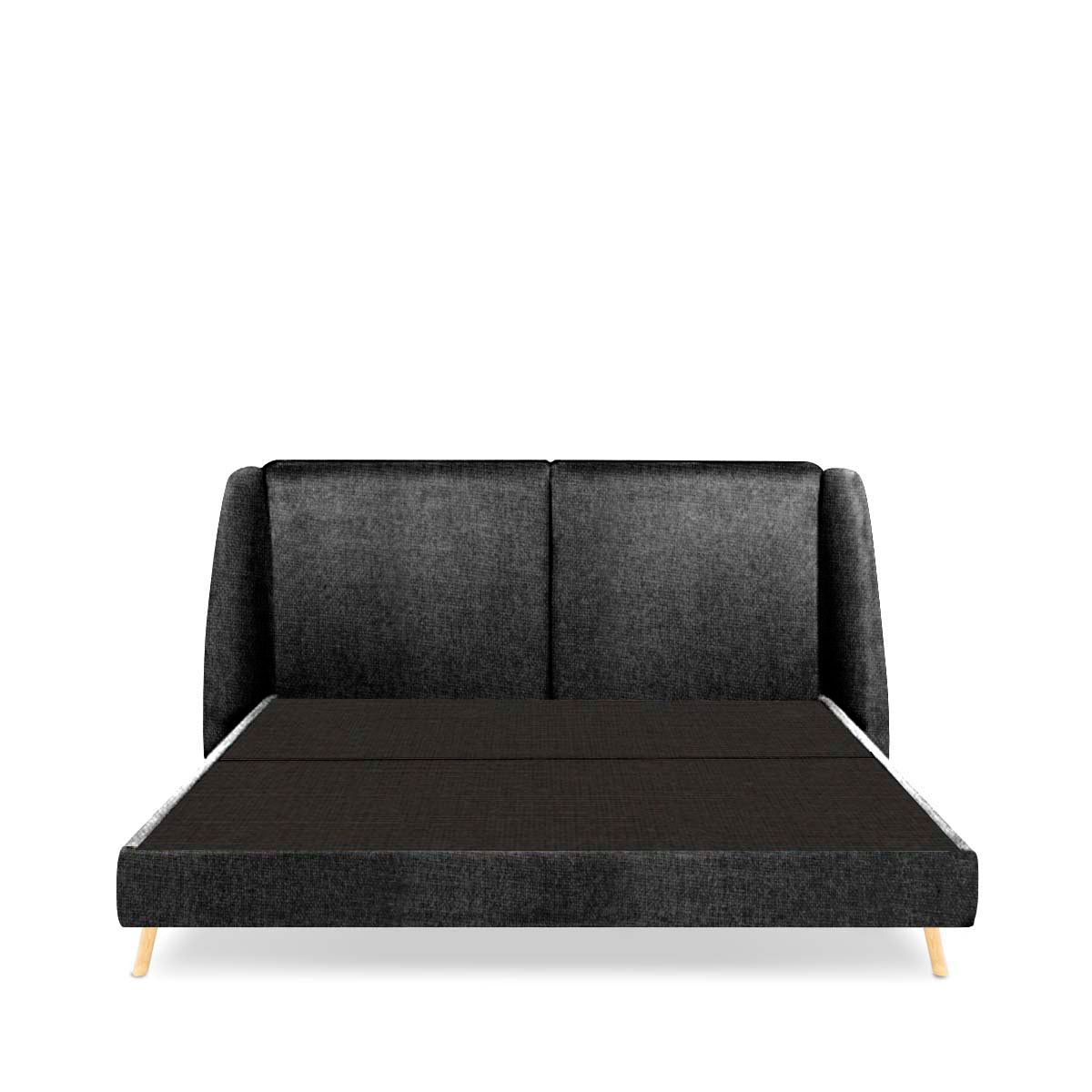 Cama king Brent - Gris Oscuro - Tu Gow