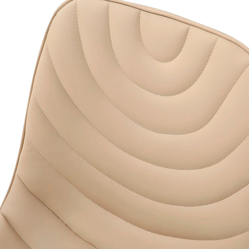 Silla de cuero Cersei - Beige y Negro - Tugow