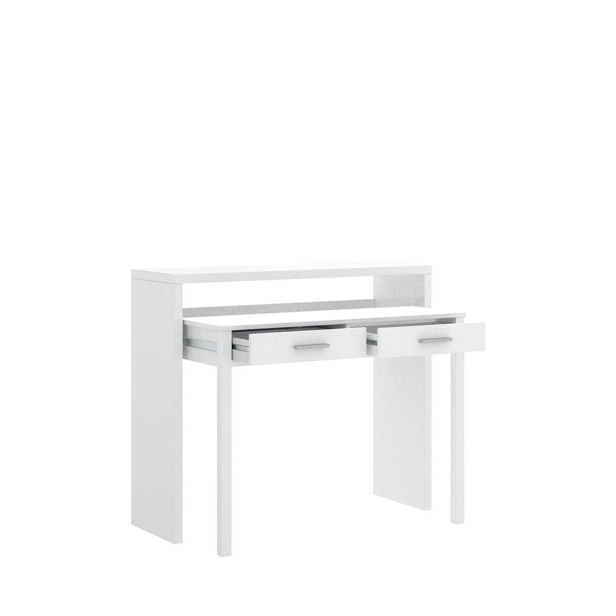 Consola Cesar convertible en escritorio - Blanco - Tu Gow