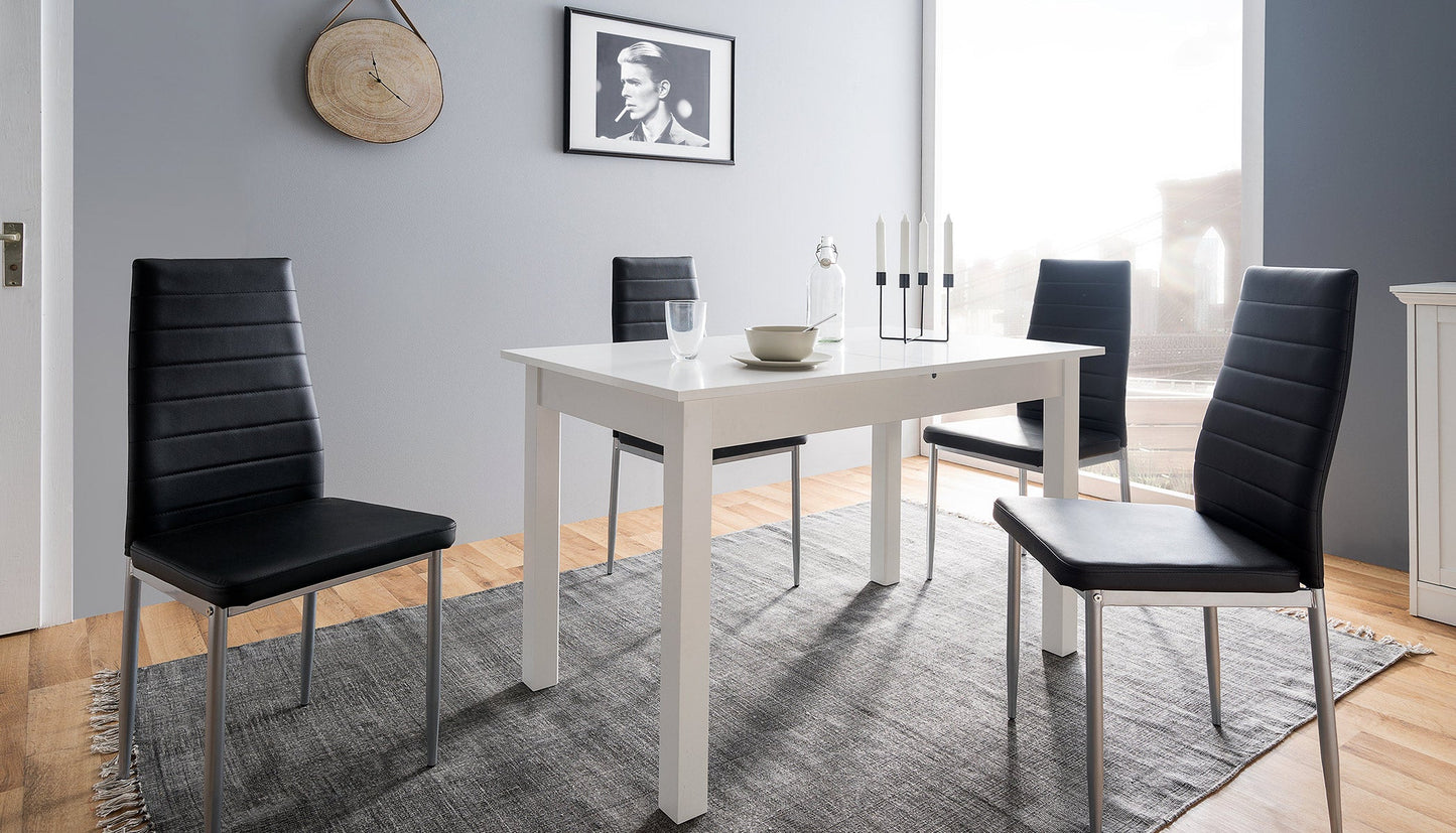 Mesa de comedor extensible Clio - Blanco - Tugow