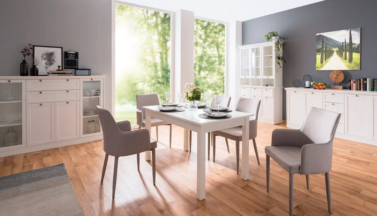 Mesa de comedor extensible Clio - Blanco - Tugow