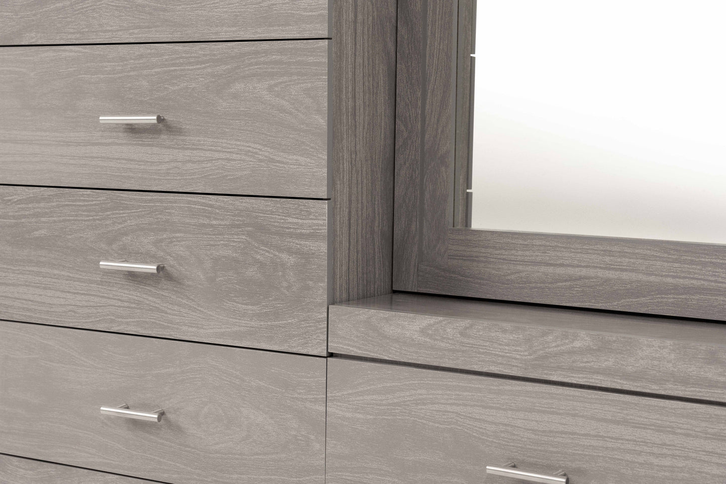 Cómoda y Espejo de cuerpo completo Mobli - Gris