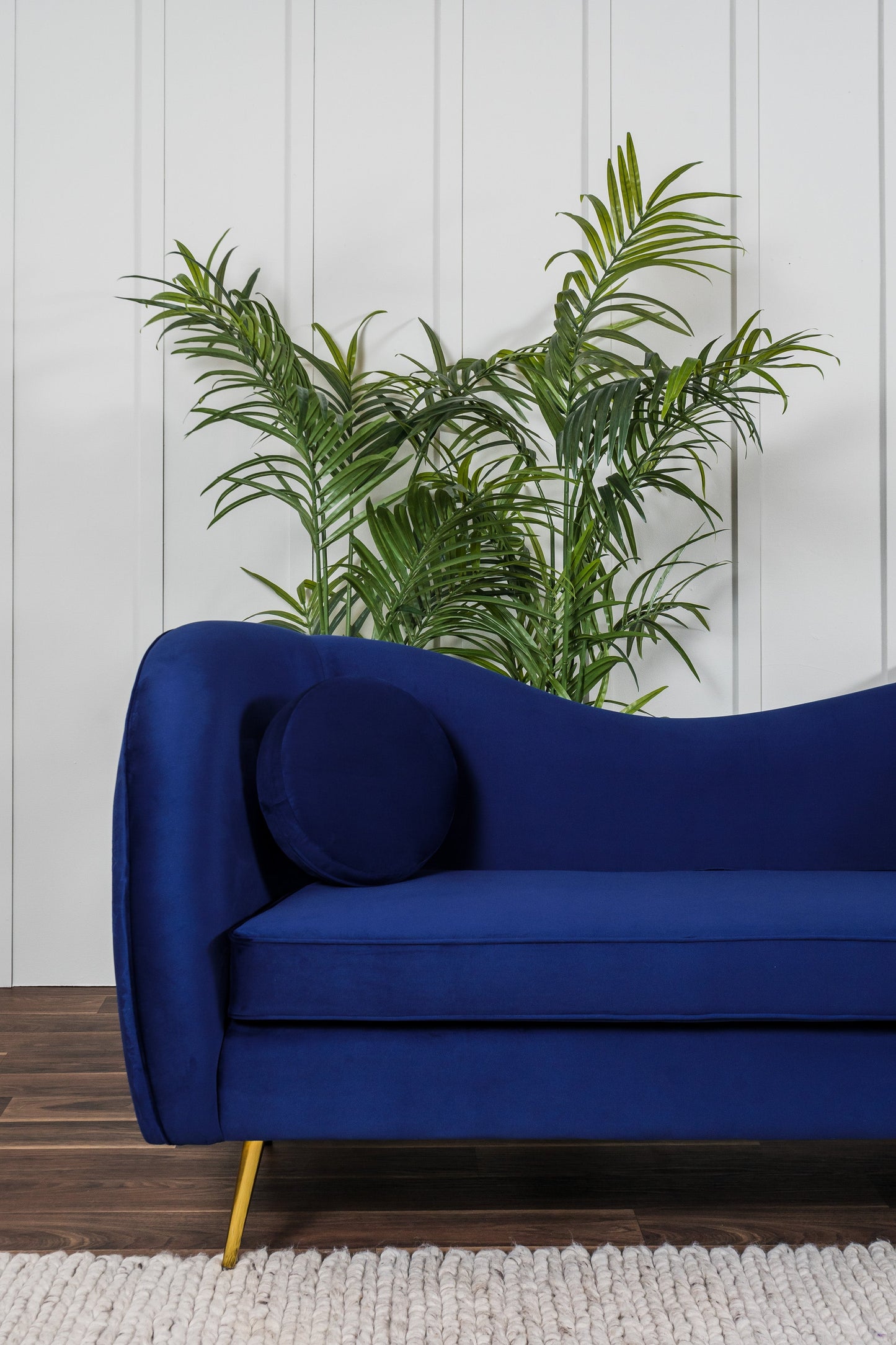 Sofá de 2 plazas terciopelo Giulia - Azul - Tugow