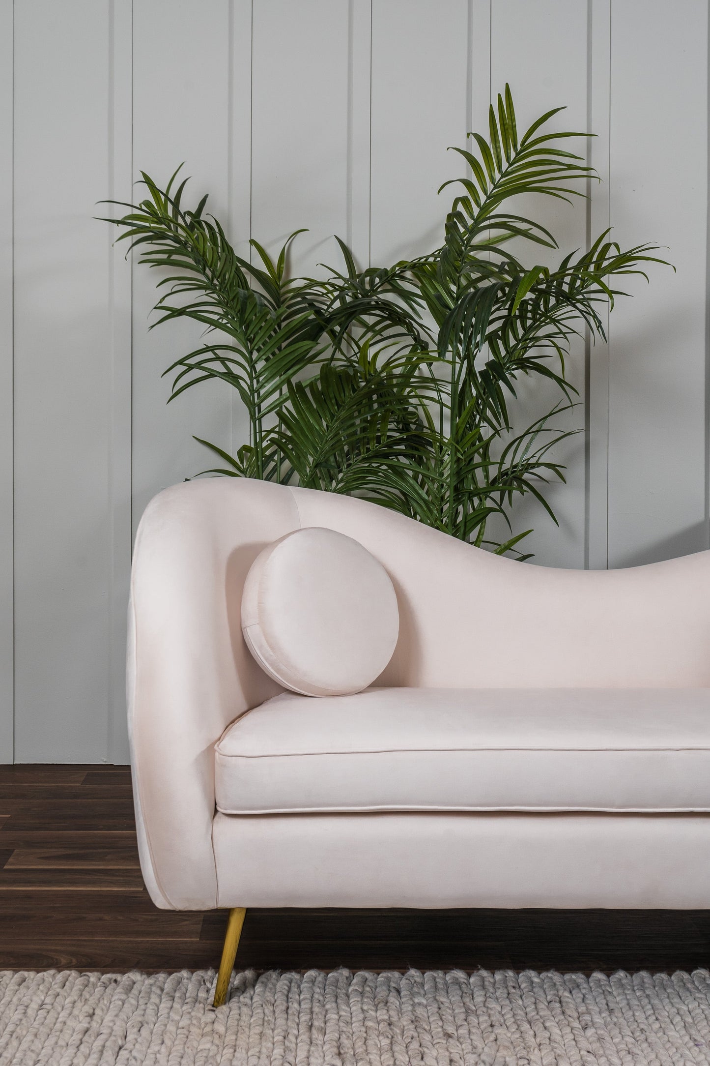 Sofá de 3 plazas terciopelo Giulia - Beige/Marfil - Tugow