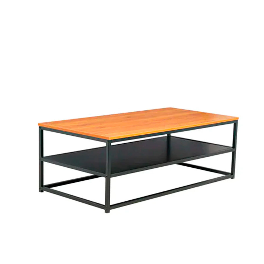 Mesa de Centro rectangular Creta - Negro y Madera - Tugow