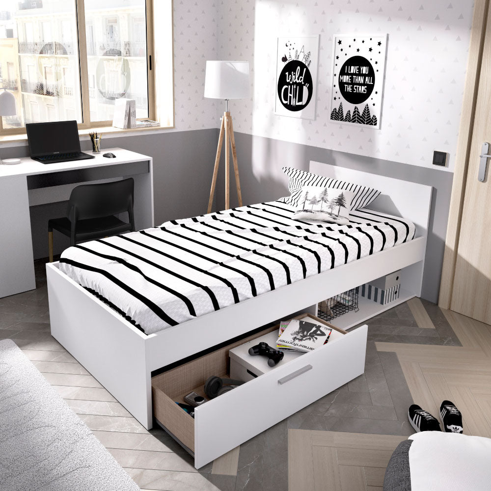 Cama Individual Sam - Blanco - Tugow