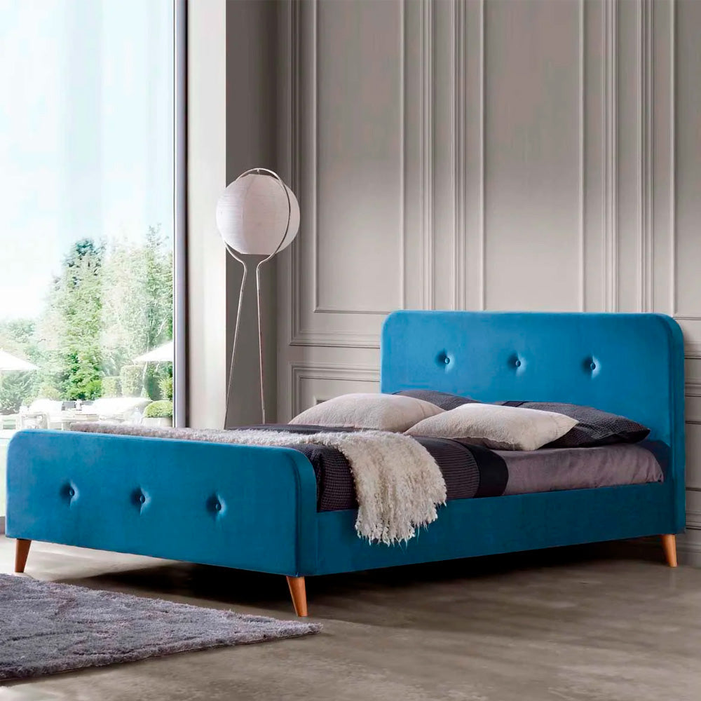 Cama matrimonial Gao - Azul - Tugow