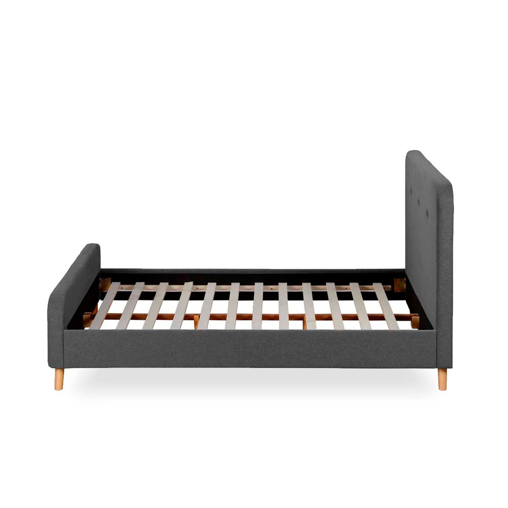 Cama matrimonial Gao - Gris Oscuro - Tugow