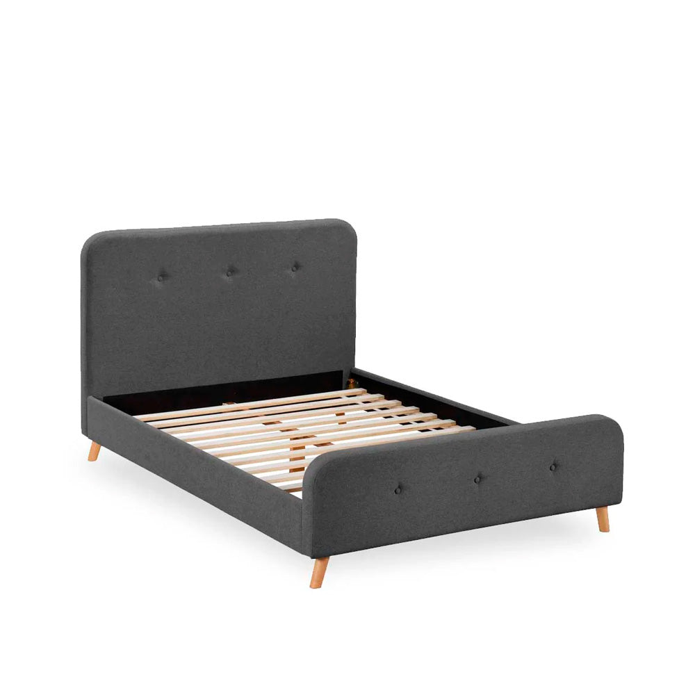 Cama matrimonial Gao - Gris Oscuro - Tugow