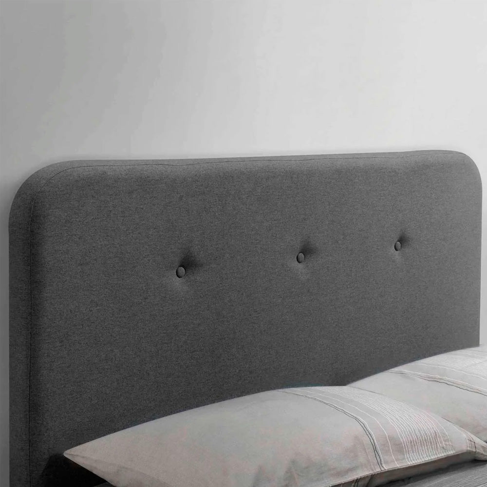 Cama matrimonial Gao - Gris Oscuro - Tugow