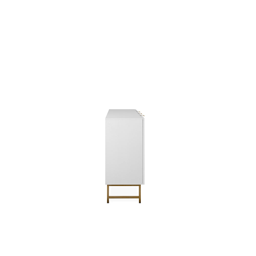 Credenza Dallas - Blanco y Dorado Mate - Tugow