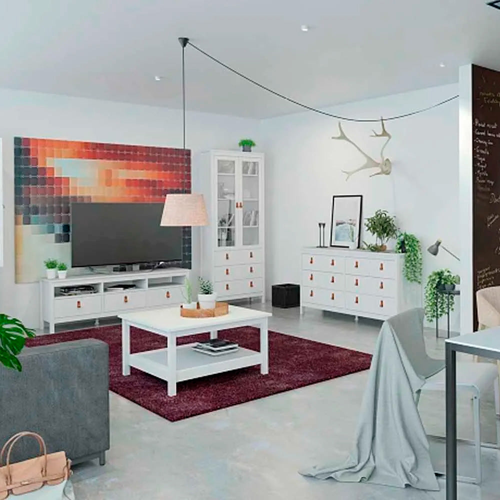 Mueble para tv Dixon - Blanco - Tugow