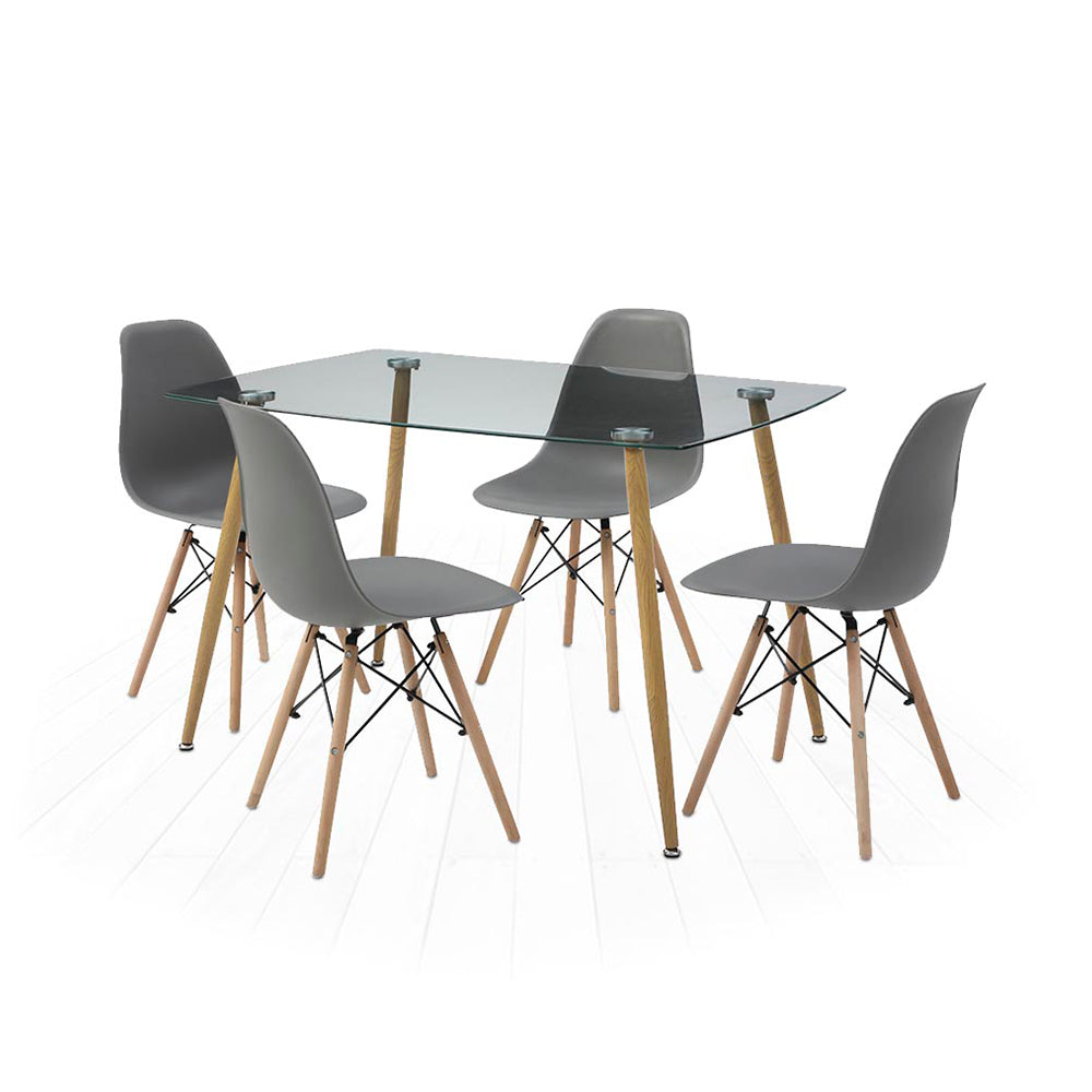 Comedor Dortmund con 4 Sillas Oslo - Tugow