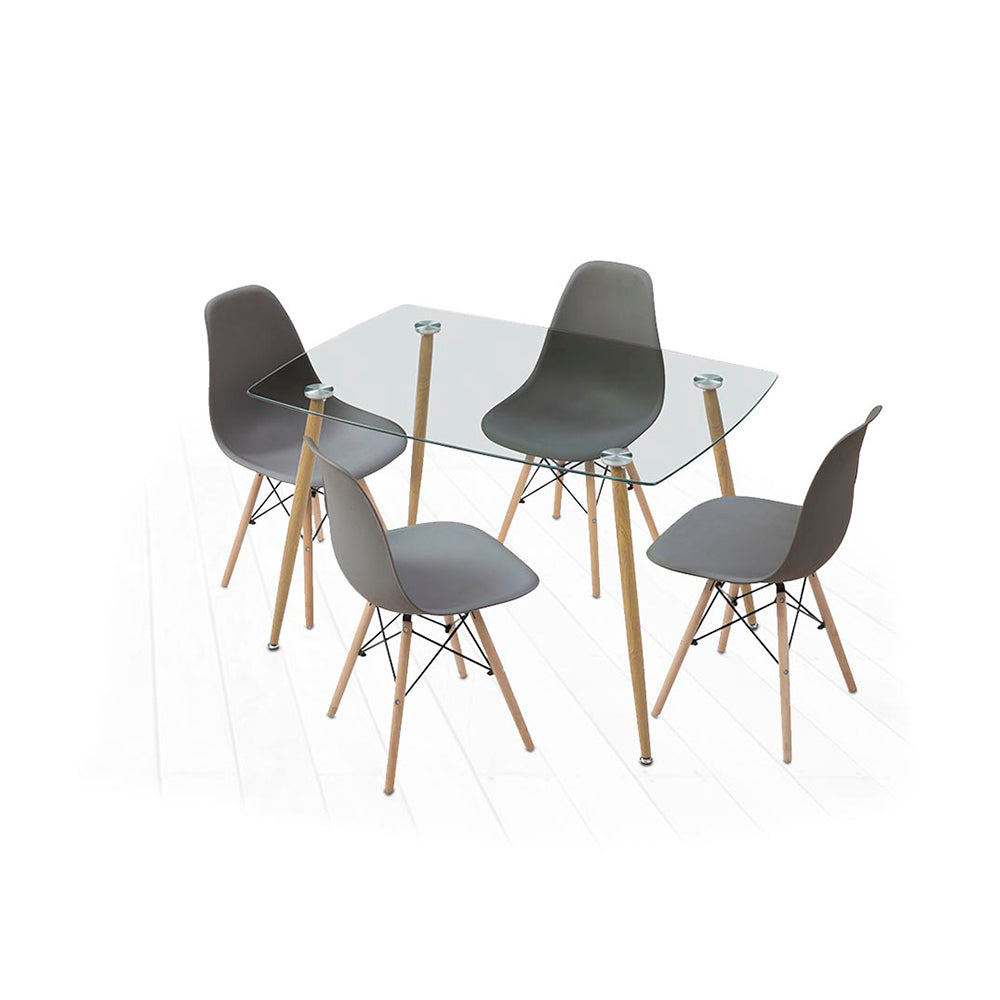 Comedor Dortmund con 4 Sillas Oslo - Tugow