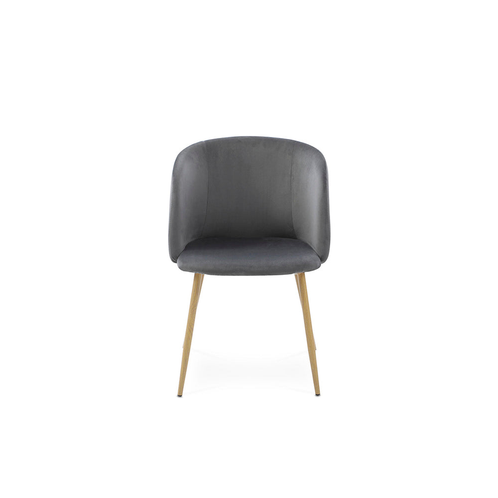 Silla terciopelo Elisa - Gris - Tugow