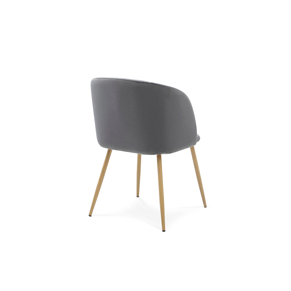 Silla terciopelo Elisa - Gris - Tugow