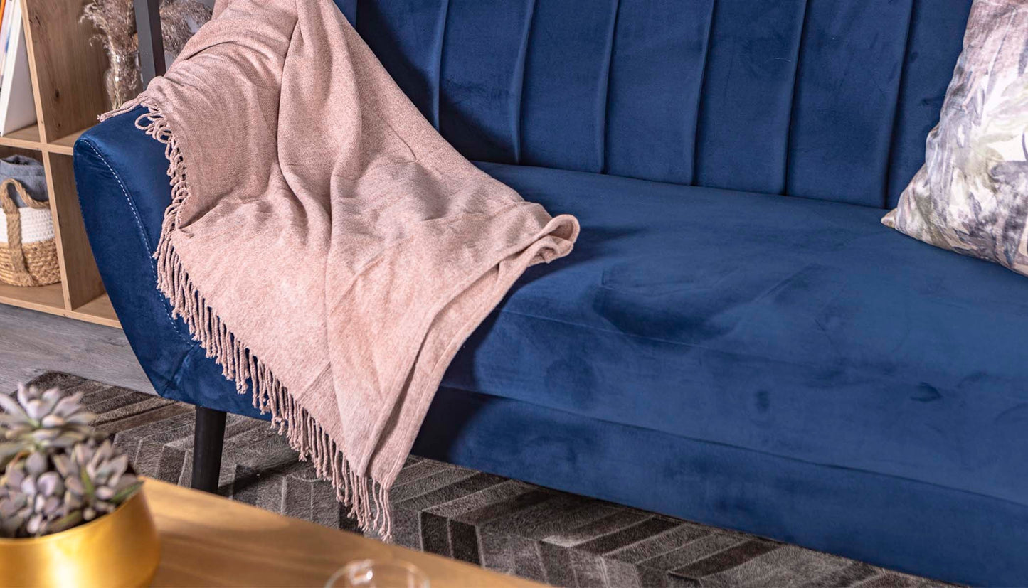 Sofá de 2 plazas terciopelo azul - Tu Gow