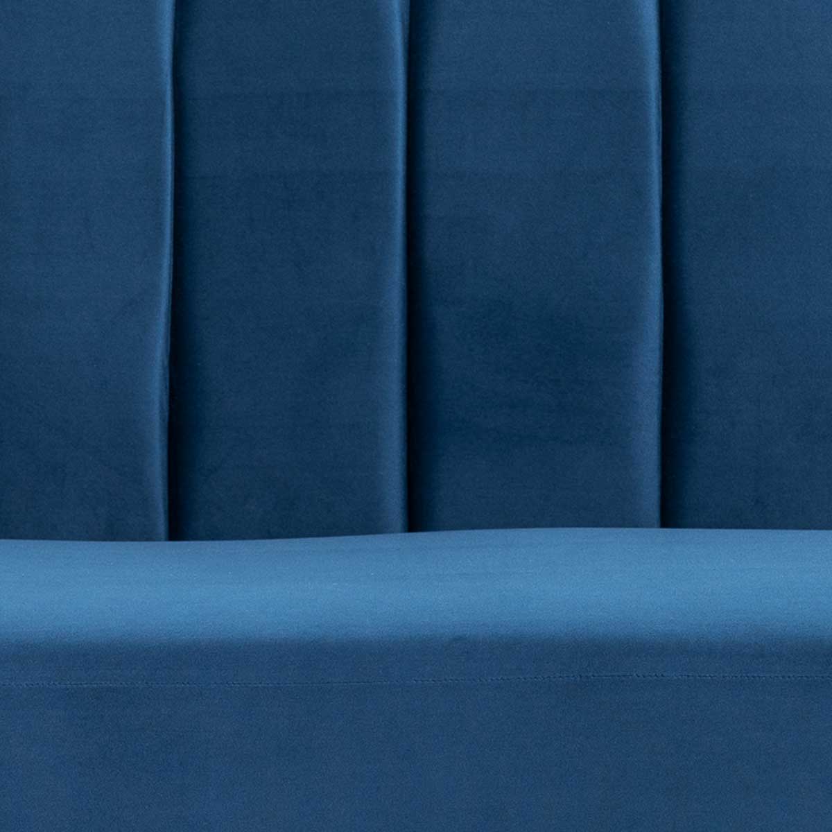 Sofá de 3 plazas terciopelo azul - Tu Gow