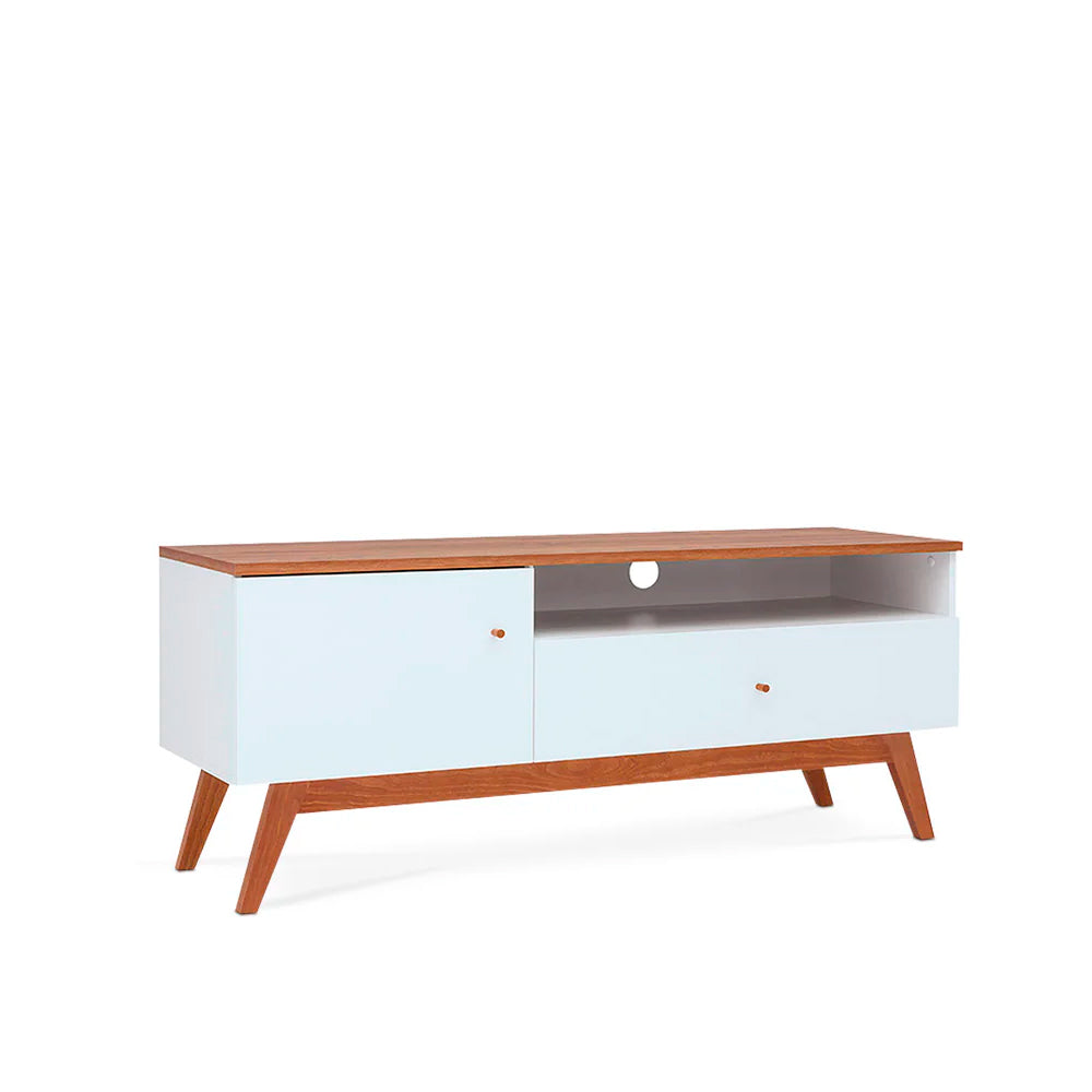 Mueble para tv Erikson - Color Nogal y Blanco - Tugow