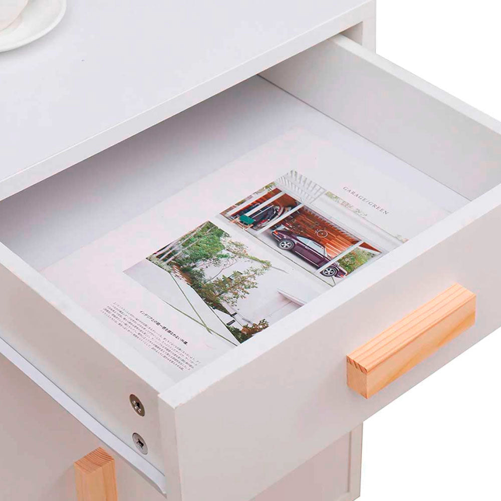 Escritorio infantil Estocolmo - Blanco y Madera - Tugow