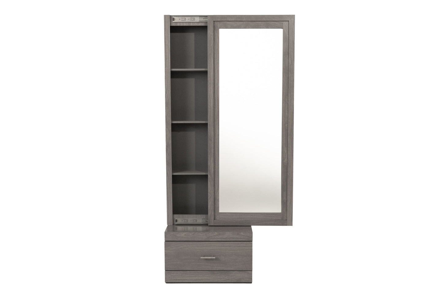 Cómoda y Espejo de cuerpo completo Mobli - Gris
