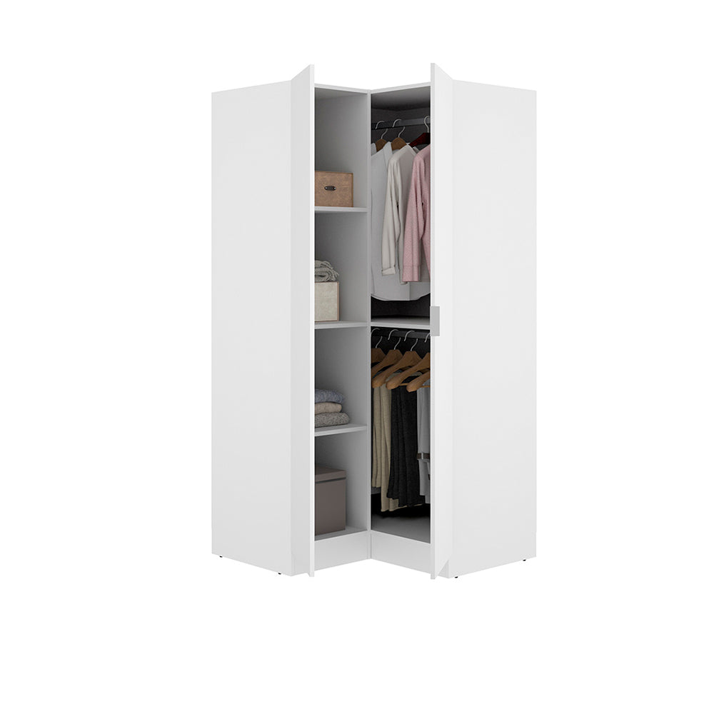 Armario rincón con puertas Essen - Blanco - Tugow