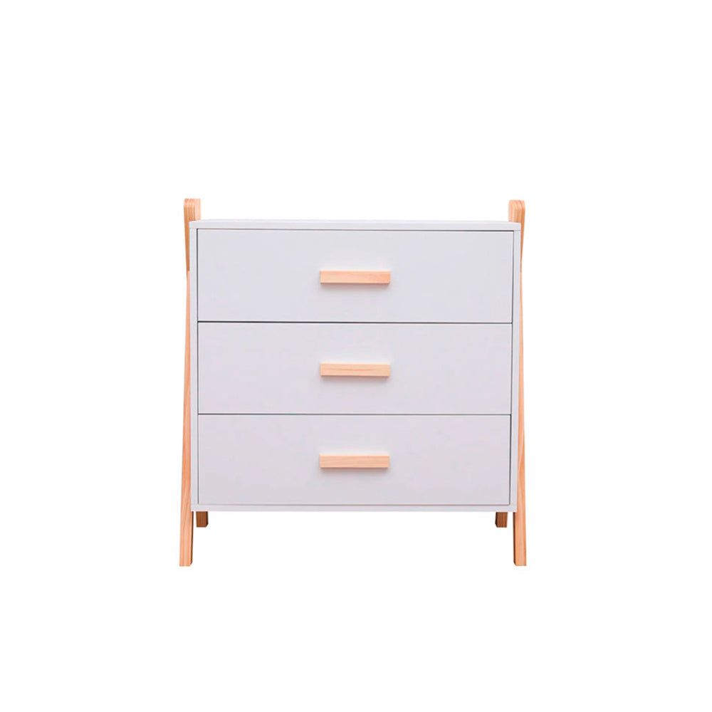 Cajonera infantil Estocolmo - Blanco y Madera - Tugow