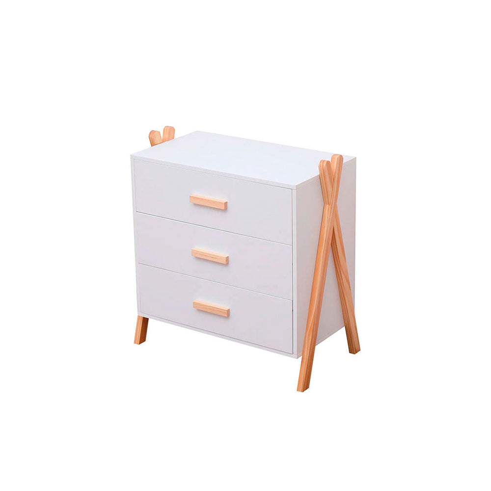 Cajonera infantil Estocolmo - Blanco y Madera - Tugow