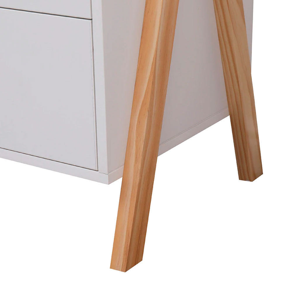 Buró infantil Estocolmo - Blanco y Madera - Tugow