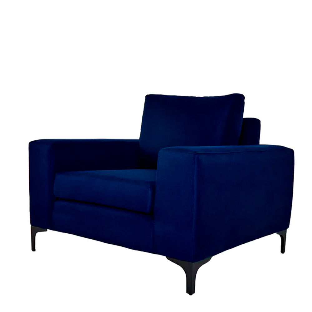 Sillón Etna - Azul Noche con patas negras - Tugow