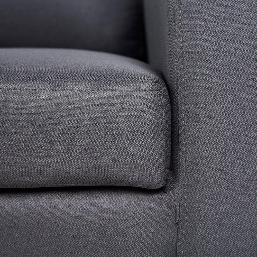 Sillón Etna - Negro con patas plateadas - Tugow