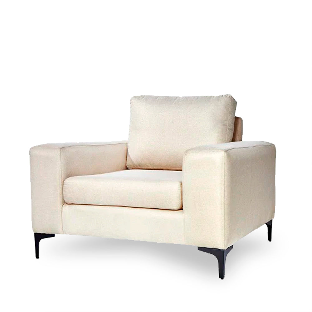 Sillón Etna - Alabastro con patas negras - Tugow