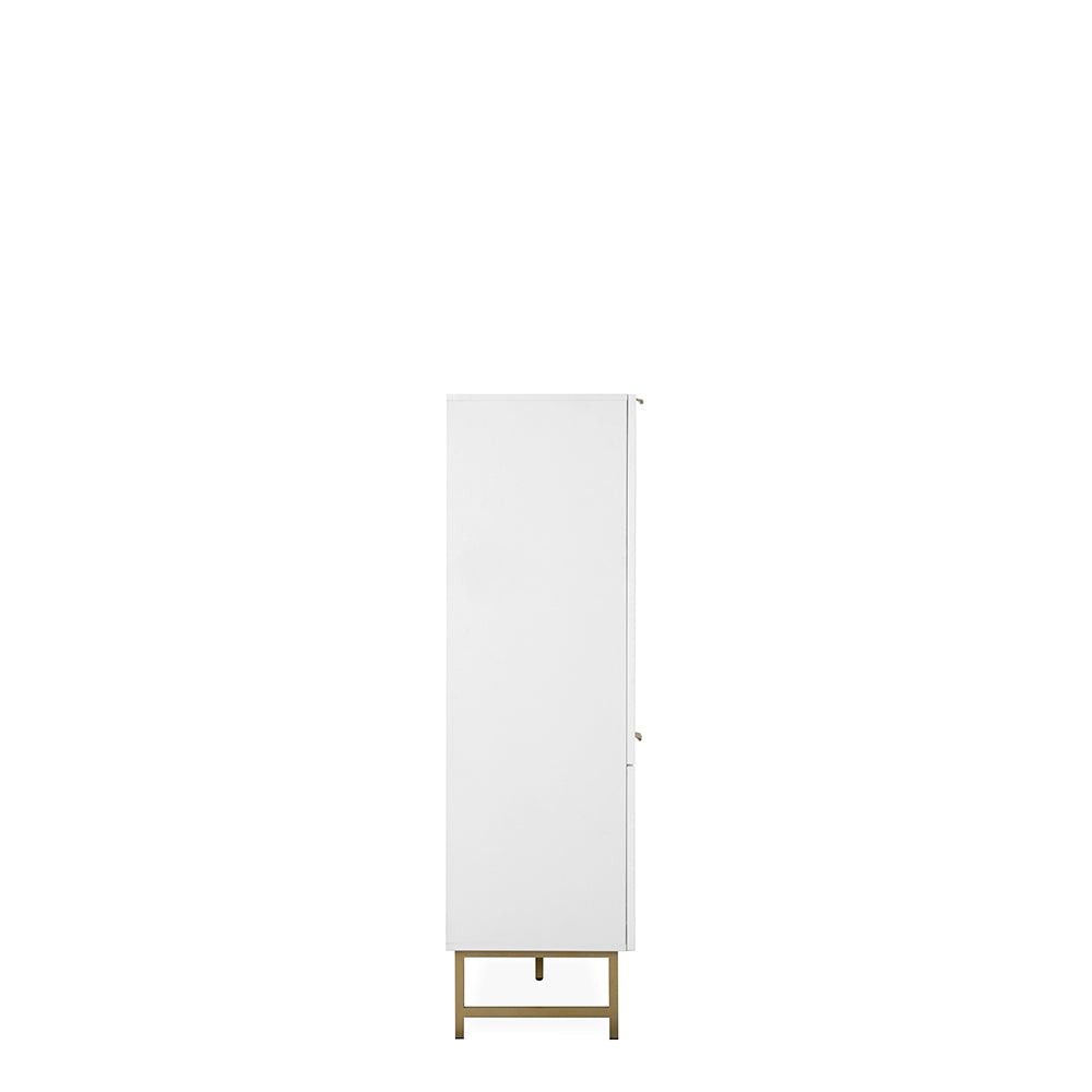 Aparador Dallas - Blanco y Dorado Mate - Tugow