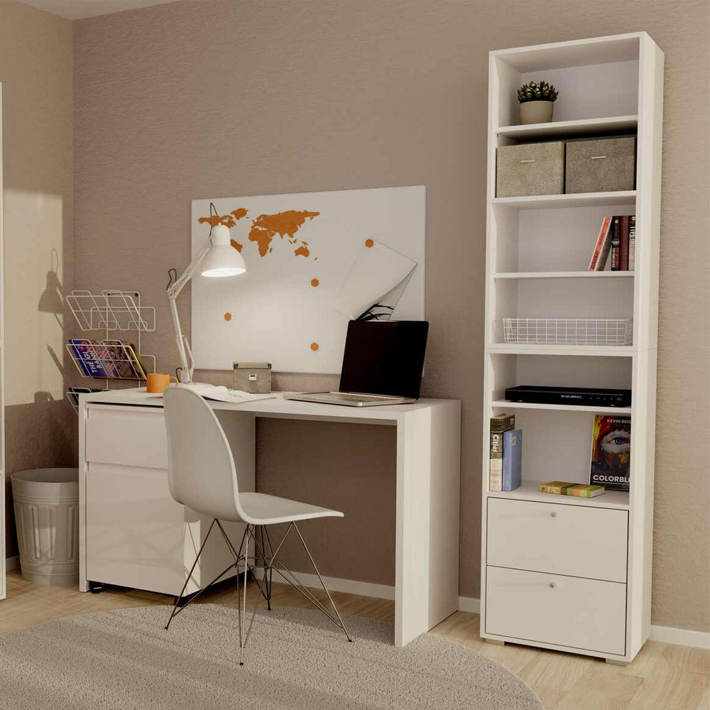 Aparador modular de repisa y cajón Flex - Blanco - Tugow