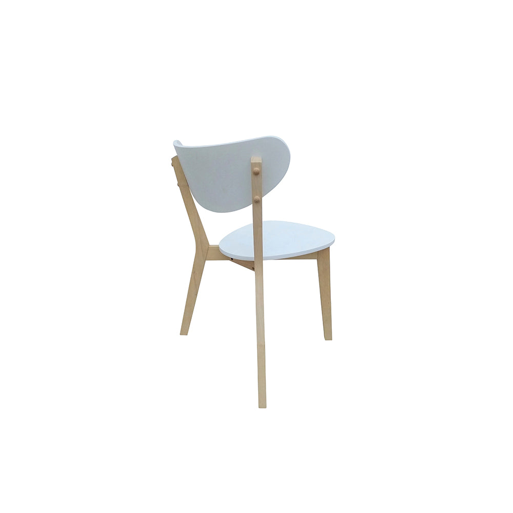 Comedor extensible Finlandia con 4 sillas - Blanco y Madera - Tugow