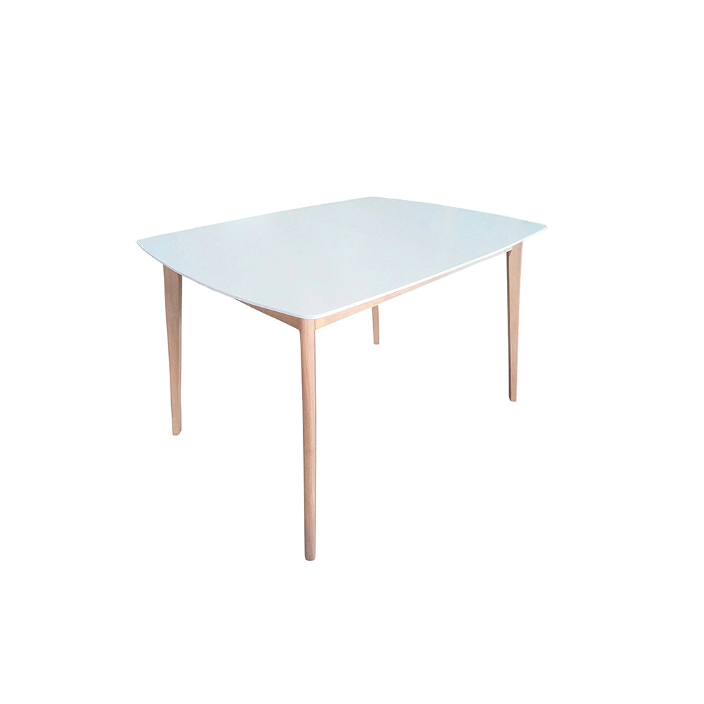 Comedor extensible Finlandia con 4 sillas - Blanco y Madera - Tugow