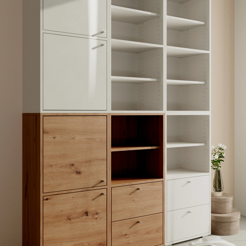 Aparador modular de repisa y puerta Flex - Blanco - Tugow