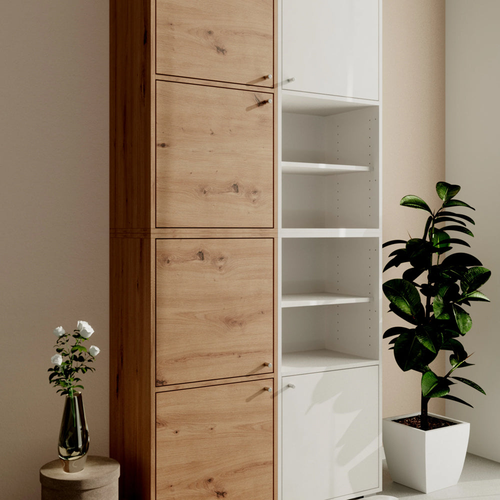 Aparador modular de repisa y puerta Flex - Blanco - Tugow