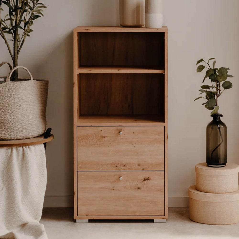 Aparador modular de repisa y cajón Flex - Roble - Tugow