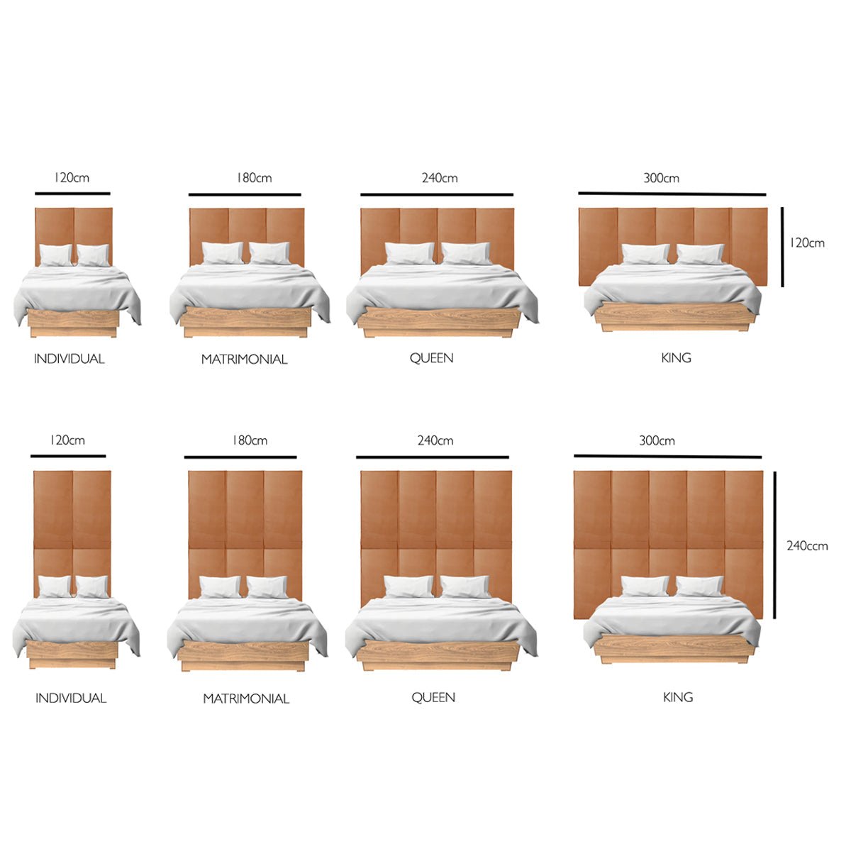Panel para cabecera modular Lunaria - Canela - Tugow