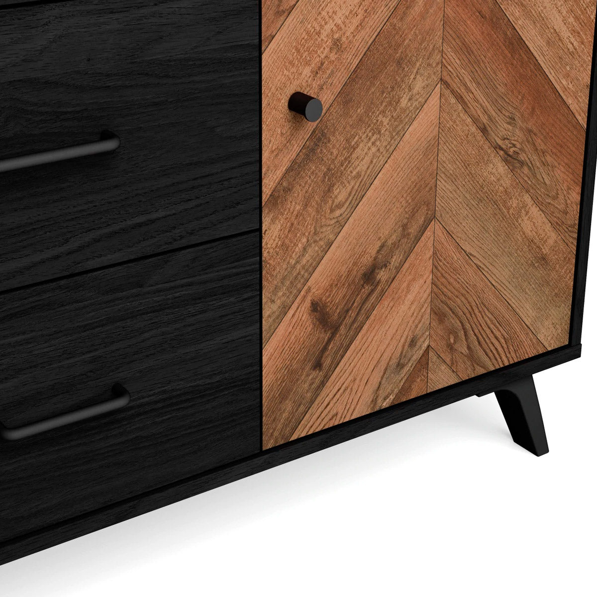 Credenza Gilma - Color Madera y Negro - Tu Gow