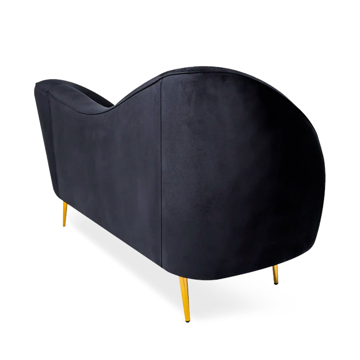 Sofá de 2 plazas terciopelo Giulia - Negro - Tugow