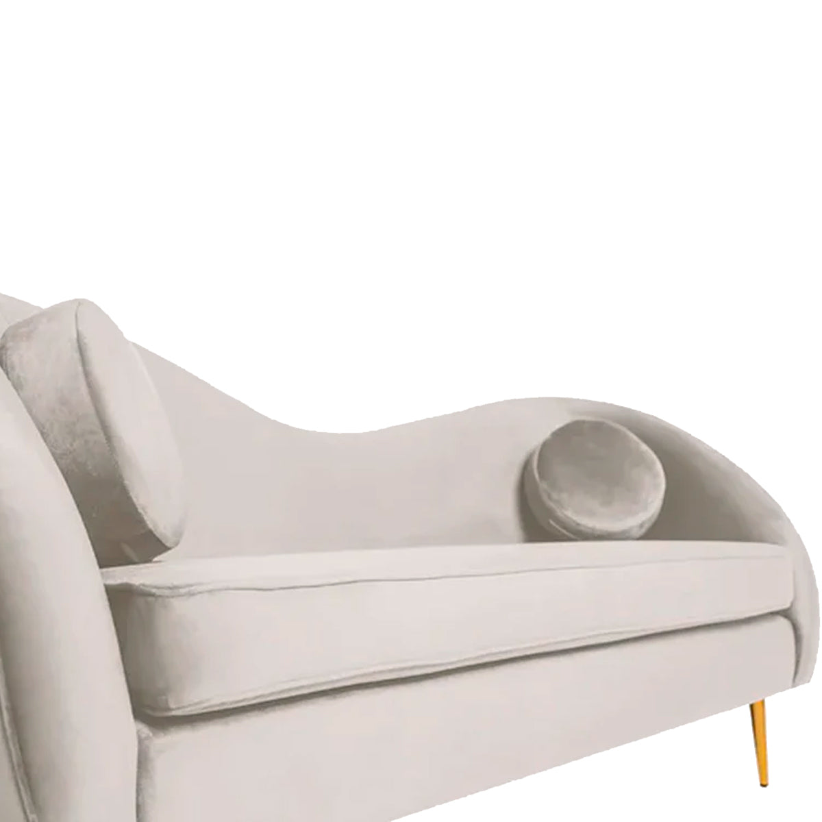 Sofá de 3 plazas terciopelo Giulia - Beige/Marfil - Tugow