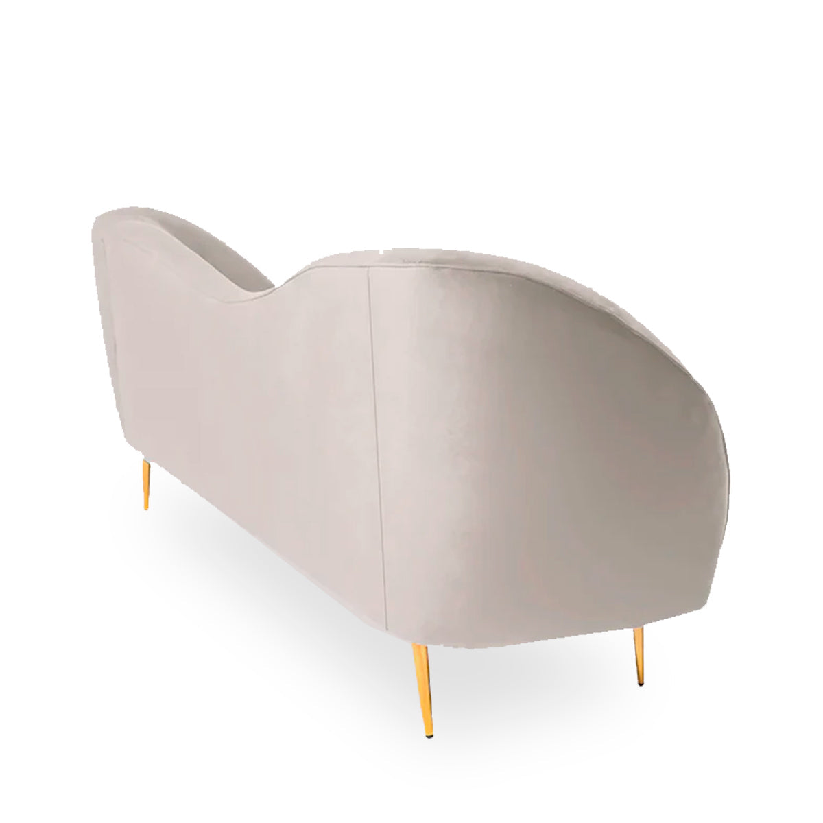 Sofá de 3 plazas terciopelo Giulia - Beige/Marfil - Tugow