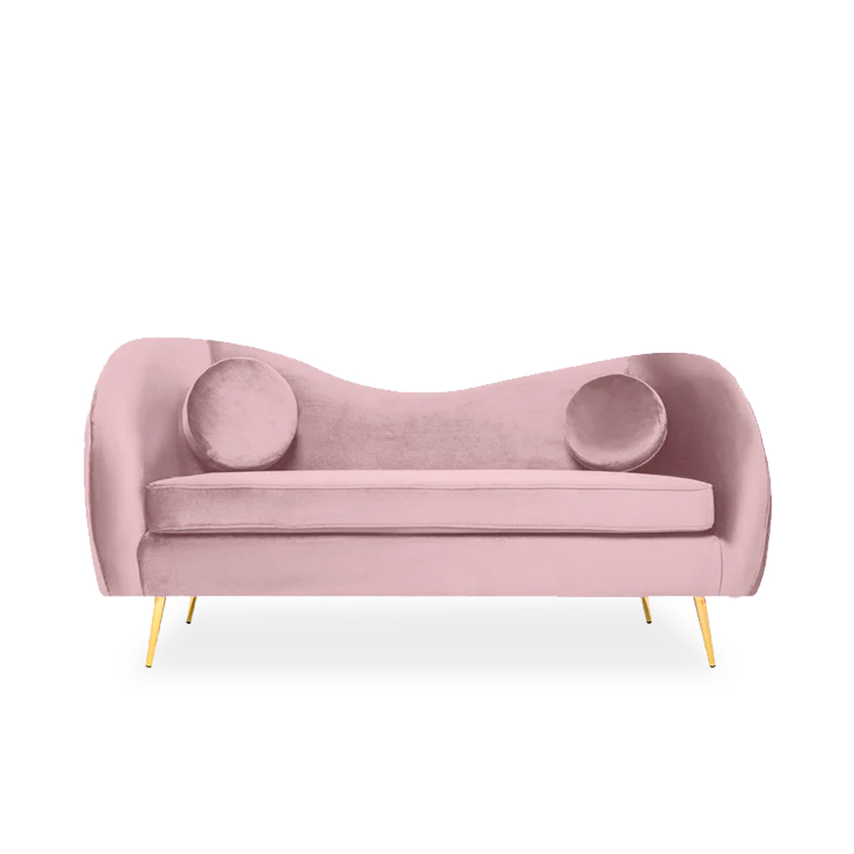 Sofá de 3 plazas terciopelo Giulia - Rosa - Tugow