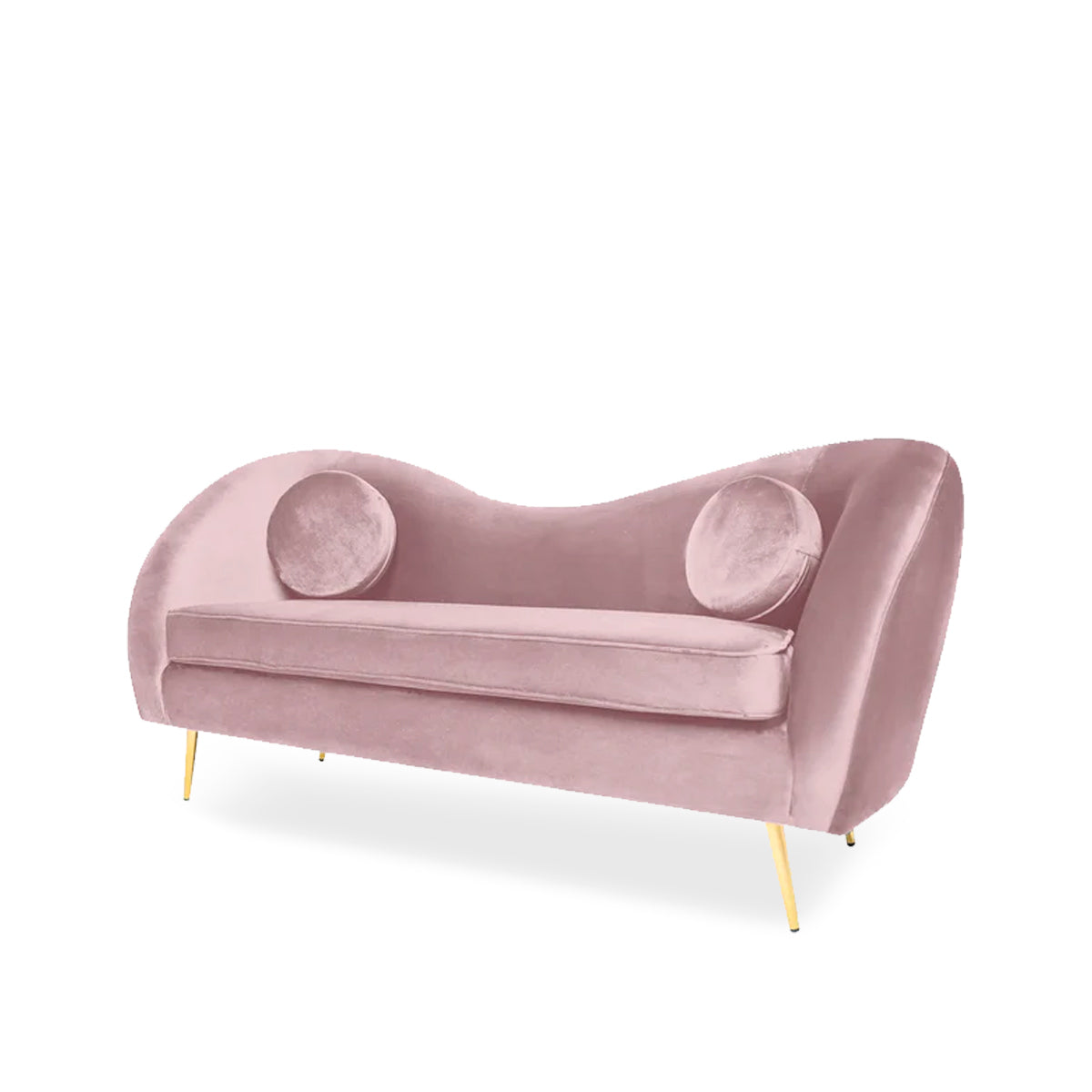 Sofá de 3 plazas terciopelo Giulia - Rosa - Tugow
