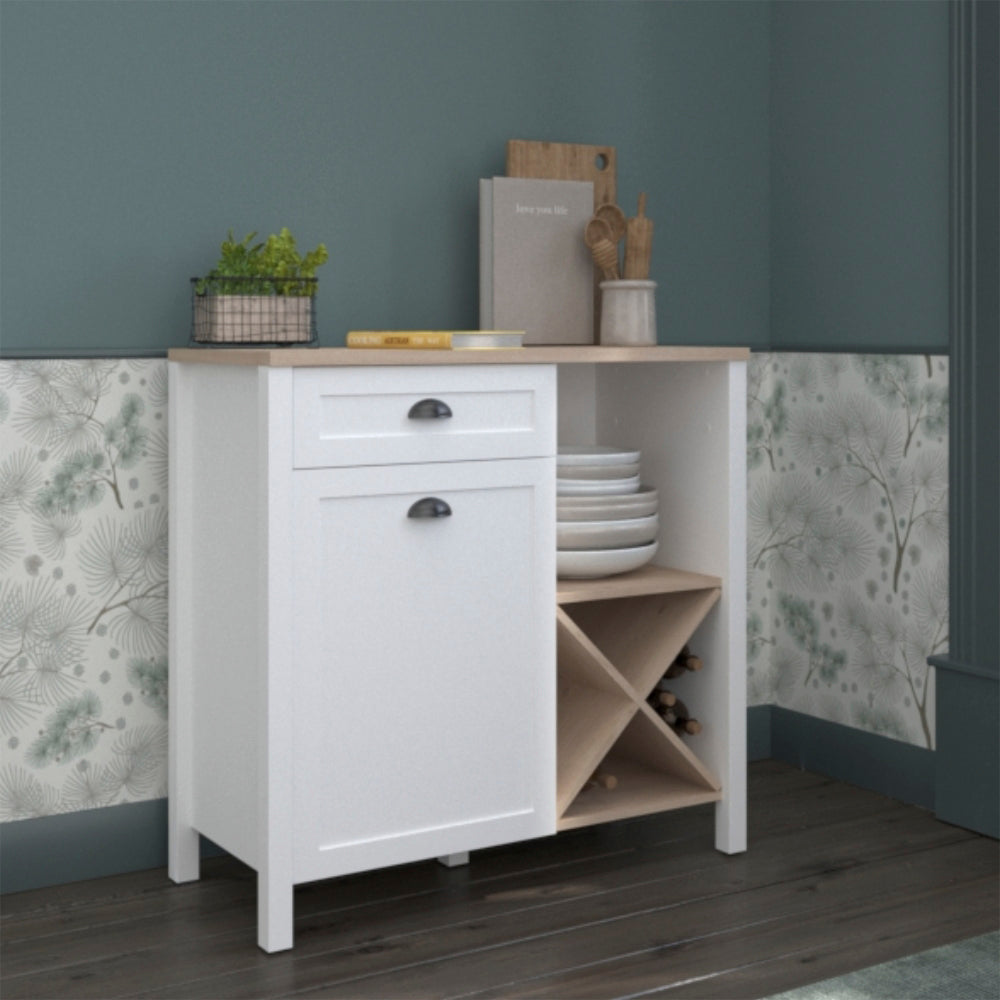Alacena Glow - Blanco y Roble - Tugow