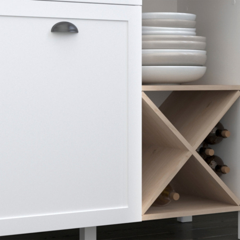 Alacena Glow - Blanco y Roble - Tugow