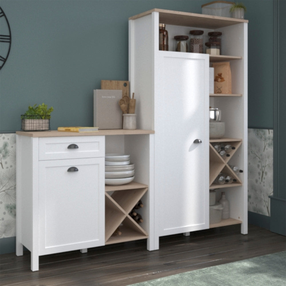 Alacena Glow - Blanco y Roble - Tugow