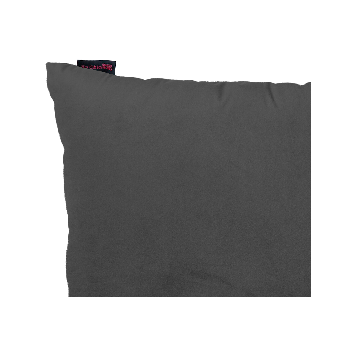 Cojín rectangular Terciopelo Belem - Gris Oscuro - Tugow